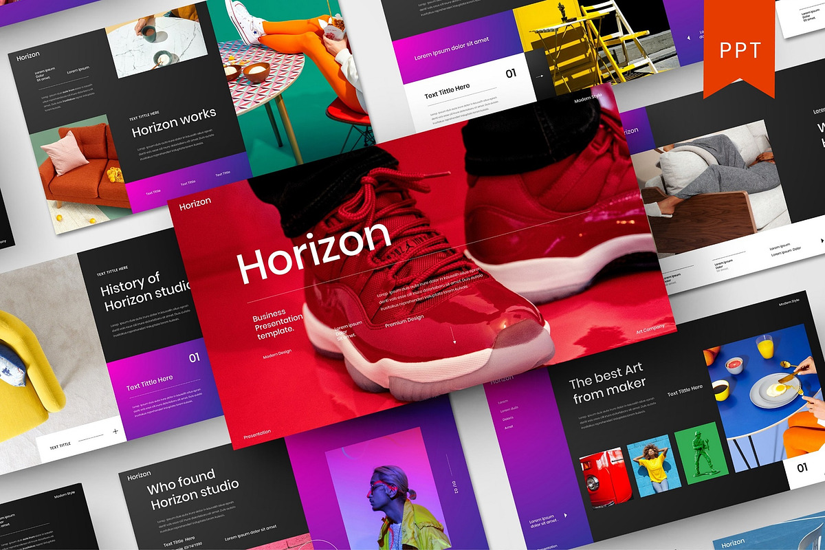 Horizon – Business PowerPoint, a Presentation Template by Dens Creative Studio (Photo 1 of 6)