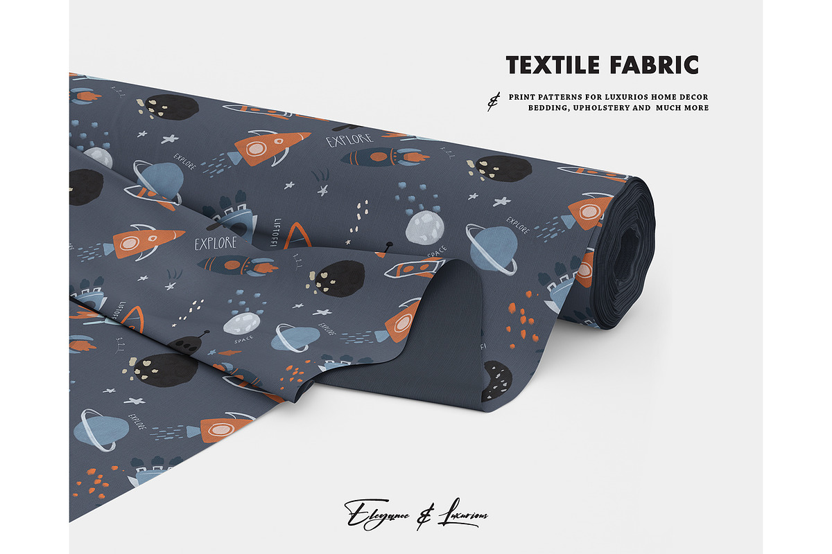 Cosmic celestial space pattern kids, a Pattern Graphic by Milatoo (Photo 3 of 3)