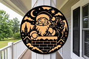 Christmas Round Laser Cutting Design, an Object Graphic by Libby Wishes (Thumbnail 1 of 3)