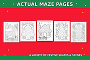 60 Christmas Mazes for Kids, a Seasonal Illustration by Dreamy Little Graphics (Thumbnail 2 of 7)