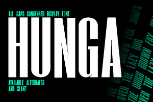 Hunga - Condensed Font