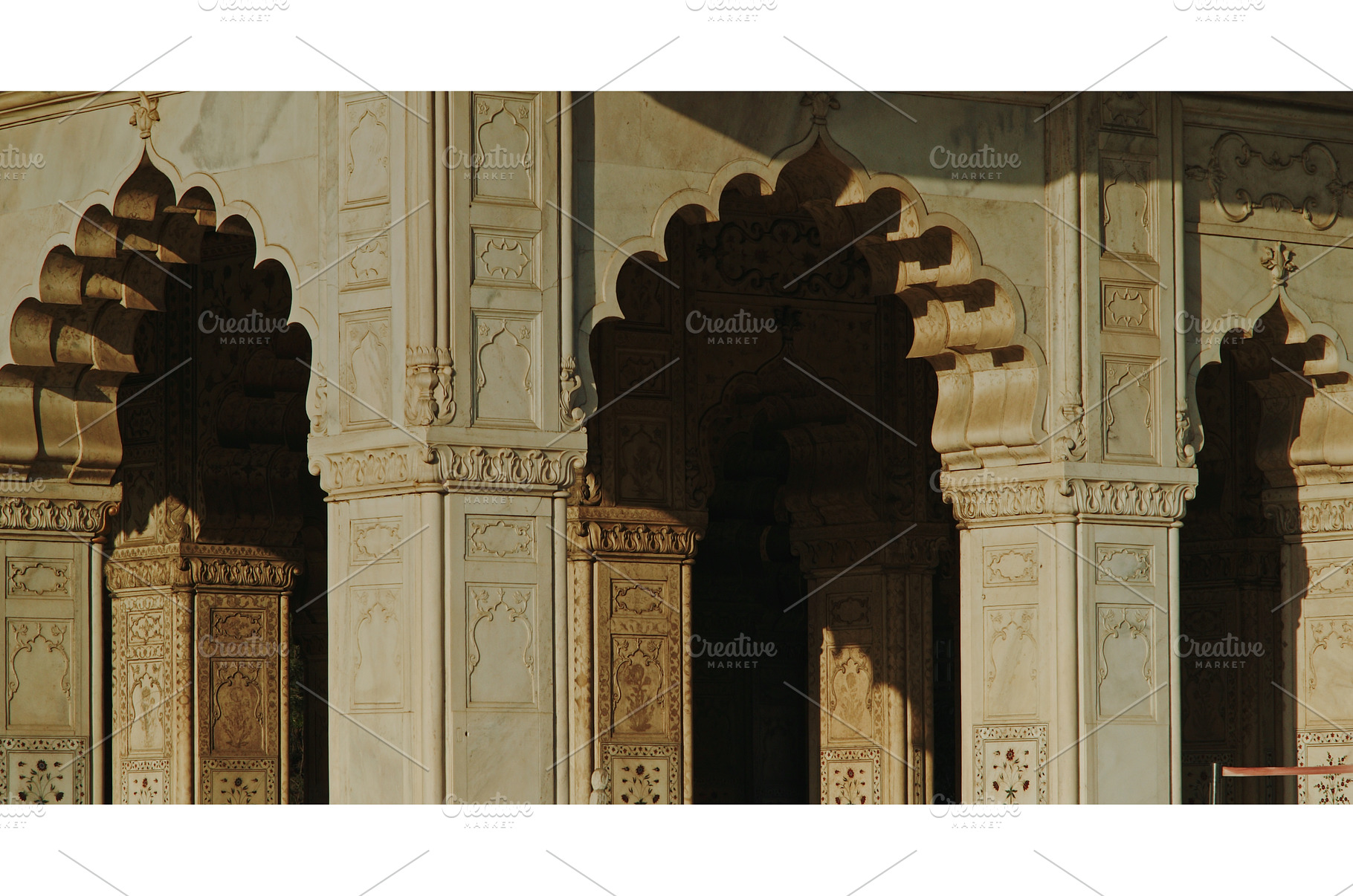 Red Fort Mughal arches and marble, an Architecture Photo by Our Amazing World