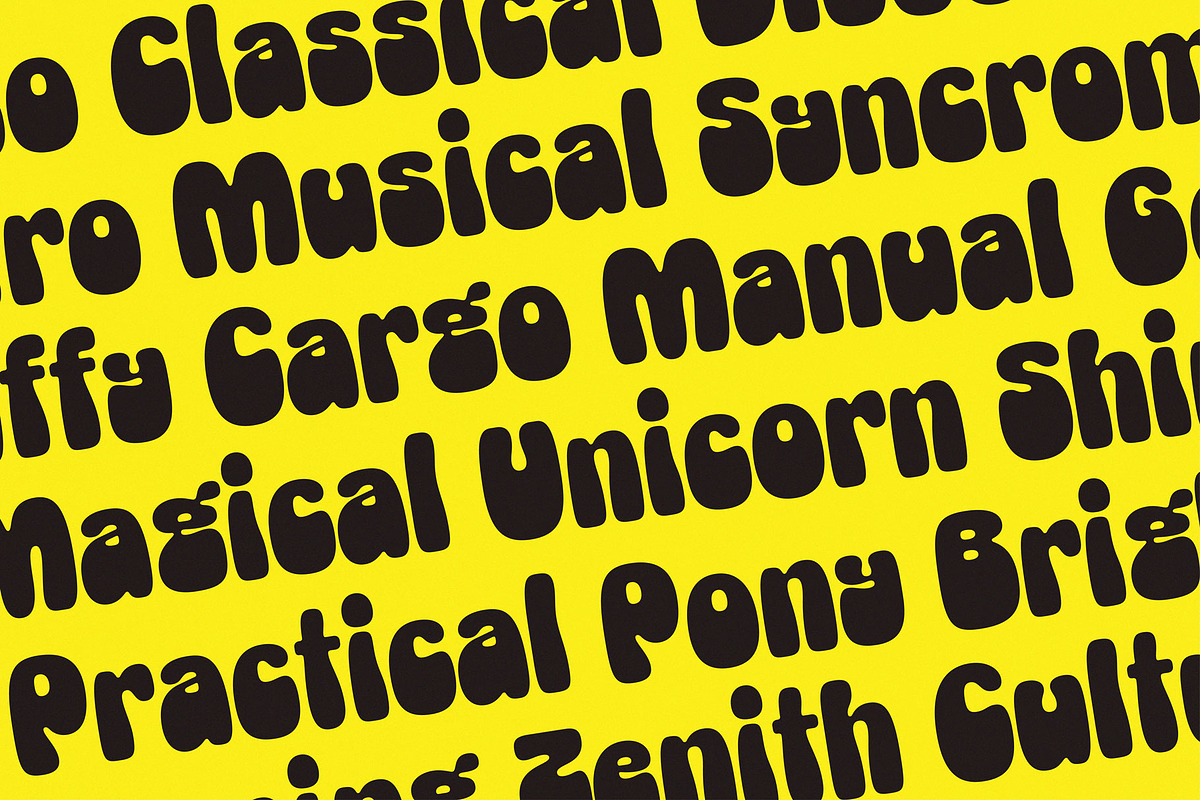 Sunkits Modern Groovy Typeface, a Sans Serif Font by Aiyari (Photo 5 of 11)