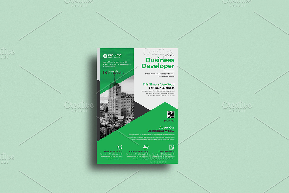 Business Flyer With 4 Color, a Flyer Template by creative-som (Photo 3 of 5)