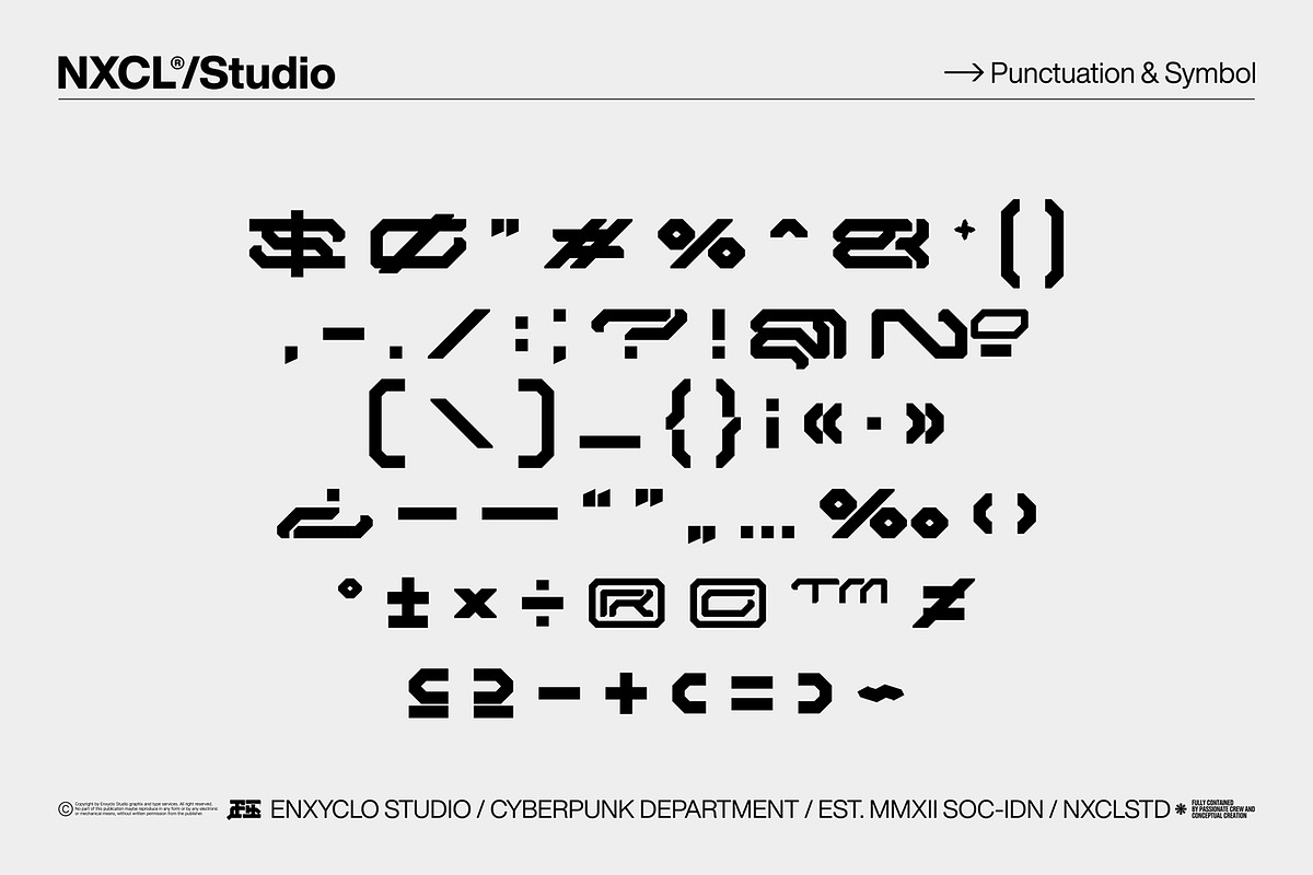 NCL GESROB - Cyberpunk Font, a Sans Serif Font by Enxyclo Studio (Photo 14 of 14)