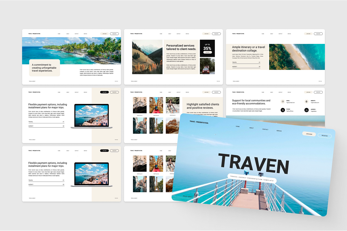 Traven - Travel Agency Keynote, a Presentation Template by SquidPixey (Photo 2 of 6)