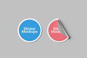 Round Sticker Mockups, a Print Template by artimasa (Thumbnail 5 of 6)