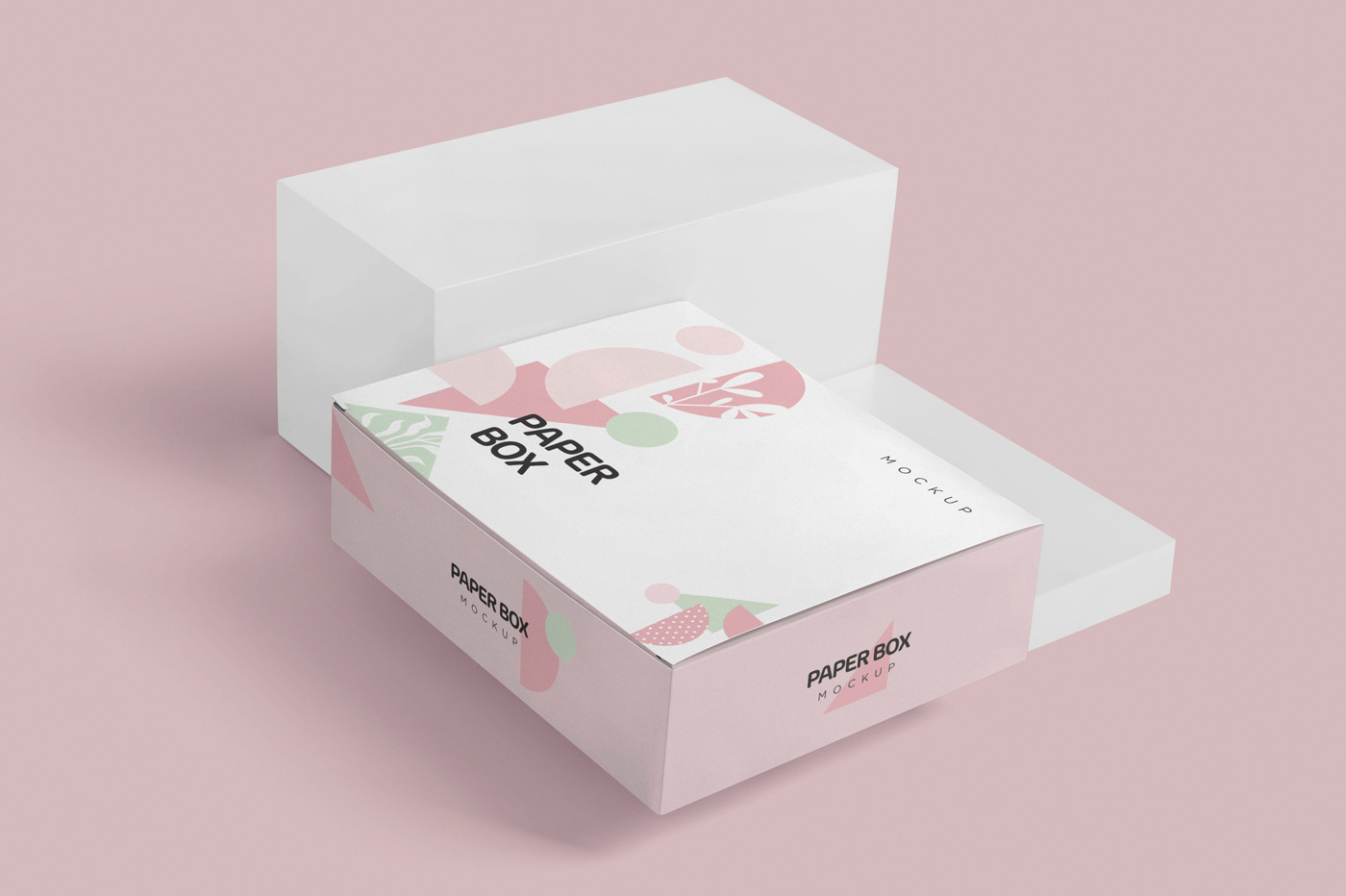 Wide Rectangular Paper Box Mockups, A Packaging Mockup By Designneutrons