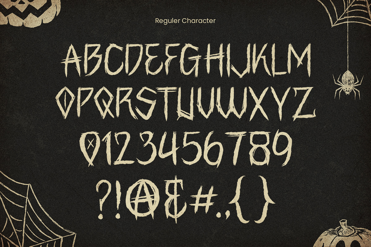 Ghosoul - Halloween Typeface, a Handwritten Font by Inviline.co (Photo 2 of 15)