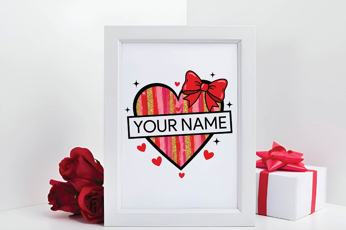 Personalized Kid Name Valentines Png, an Illustration by DreamPrint404 (Photo 2 of 6)