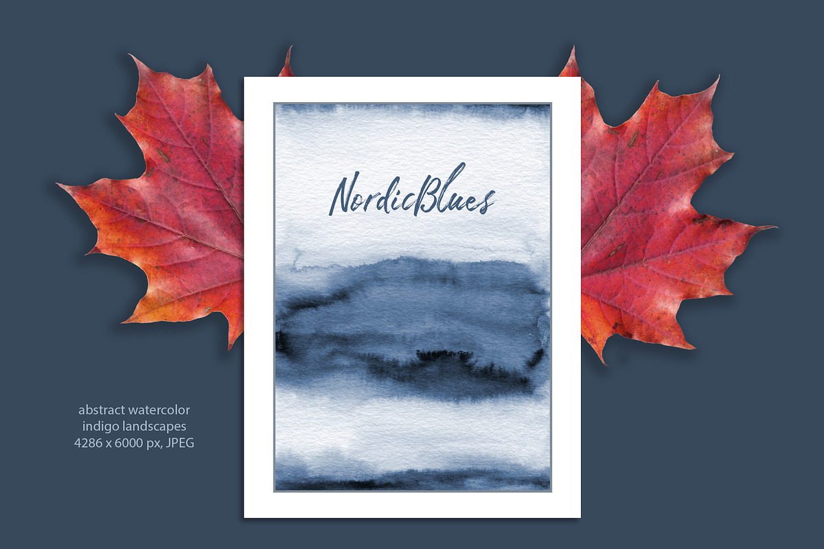 NordicBlues Watercolor Pack, a Texture Graphic by Marmoris.Arts (Photo 7 of 24)