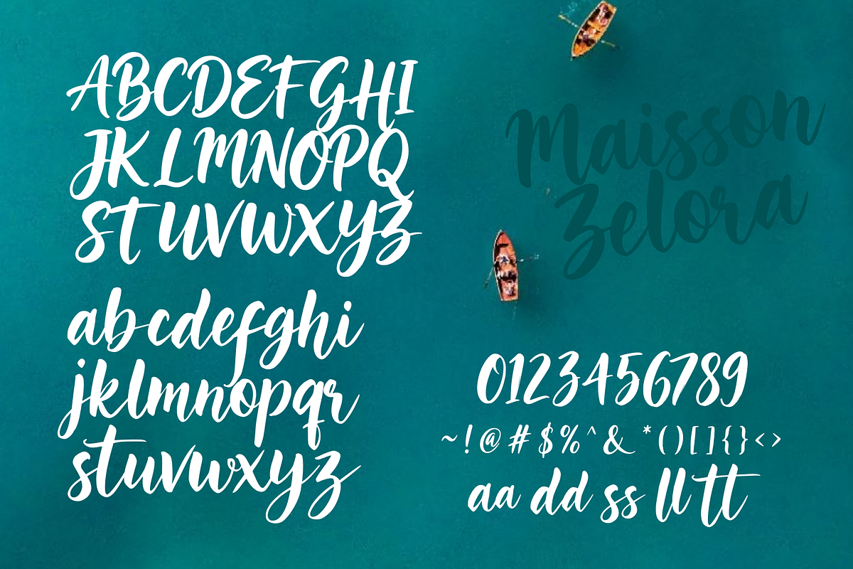 Maisson Zelora - Script font, a Script Font by Majelis Art (Photo 6 of 6)