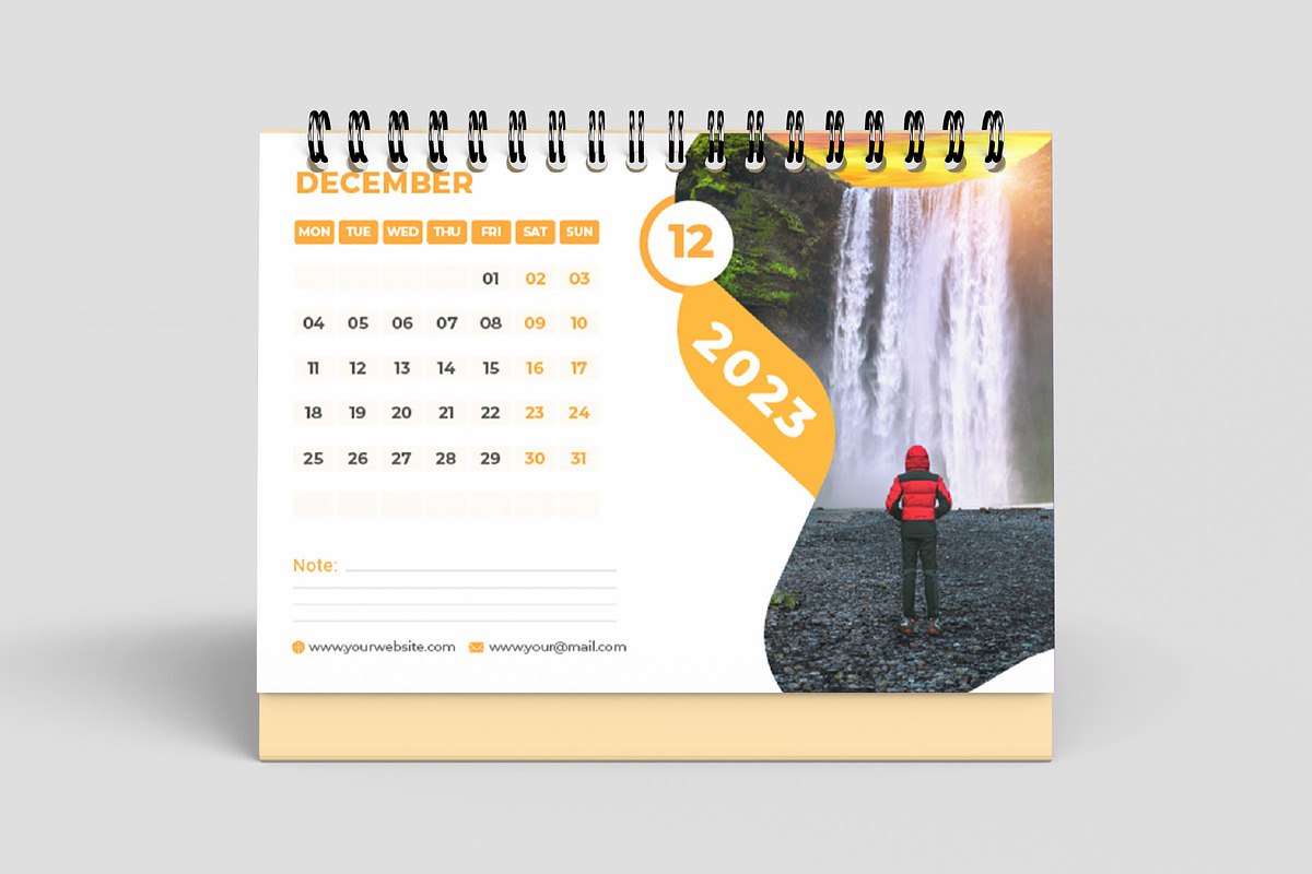 2 Desk Calendar 2023 Template Design, a Templates & Theme by Mk_Studio (Photo 3 of 3)