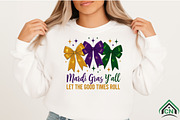 Mardi Gras Coquette Bow Png, an Illustration by Craft Nest (Thumbnail 2 of 4)