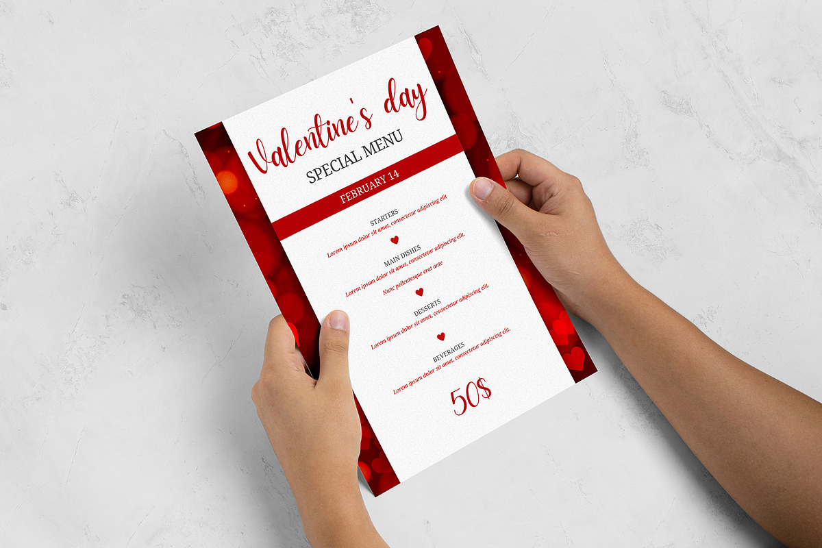 Valentine day menu | Canva, a Flyer Template by naylart (Photo 5 of 5)