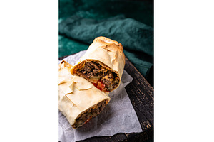 Doner kebab or shawarma with meat, a Food & Drink Photo by Yulia Furman