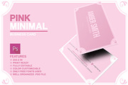 Pink Minimal Business Card, a Business Card Template by Marvel (Thumbnail 1 of 5)