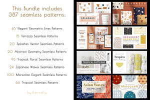 SEAMLESS PATTERNS BUNDLE - 8 In 1