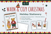 Christmas Cards & Gift Tags Pack, a Card Template by Floralis (Thumbnail 1 of 8)