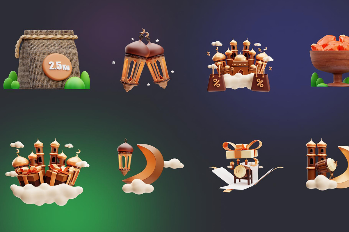 Ramadan 3D Icons, an Object 3D Model by Creative Perspective (Photo 7 of 8)