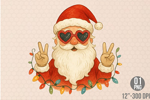 Christmas Santa PNG, an Illustration by Designking