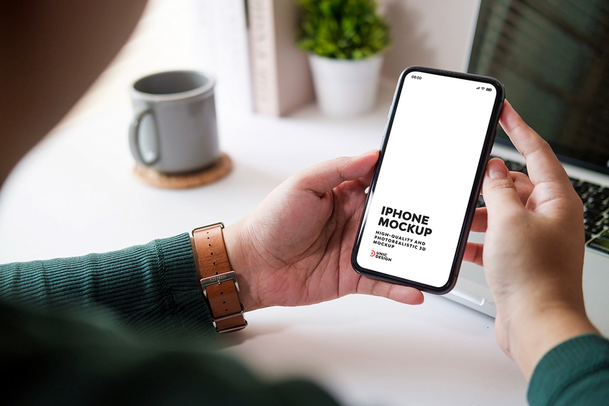iPhone Mockup, an iPhone Mockup by UnicDesign (Photo 6 of 11)
