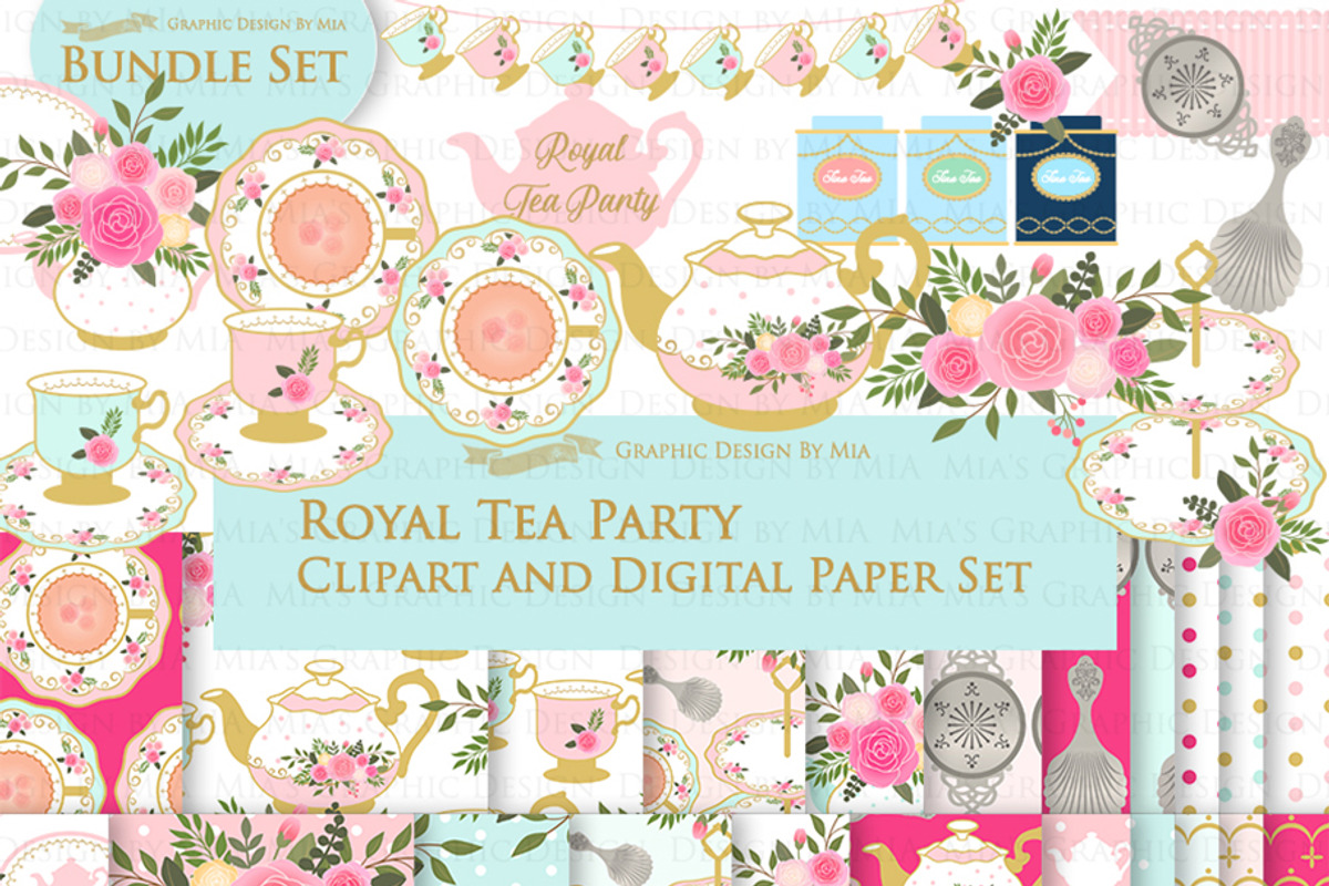 Tea, Tea Party, Afternoon Tea, a Food Illustration by Mia's Graphic Design (Photo 1 of 9)