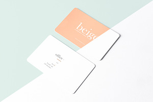 Rounded Business Card Mockup