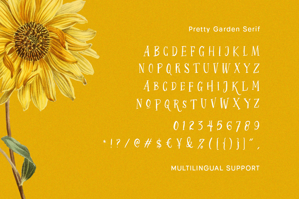 Pretty Garden Font Trio with Doodle, a Font by Letterhend Studio (Photo 9 of 12)