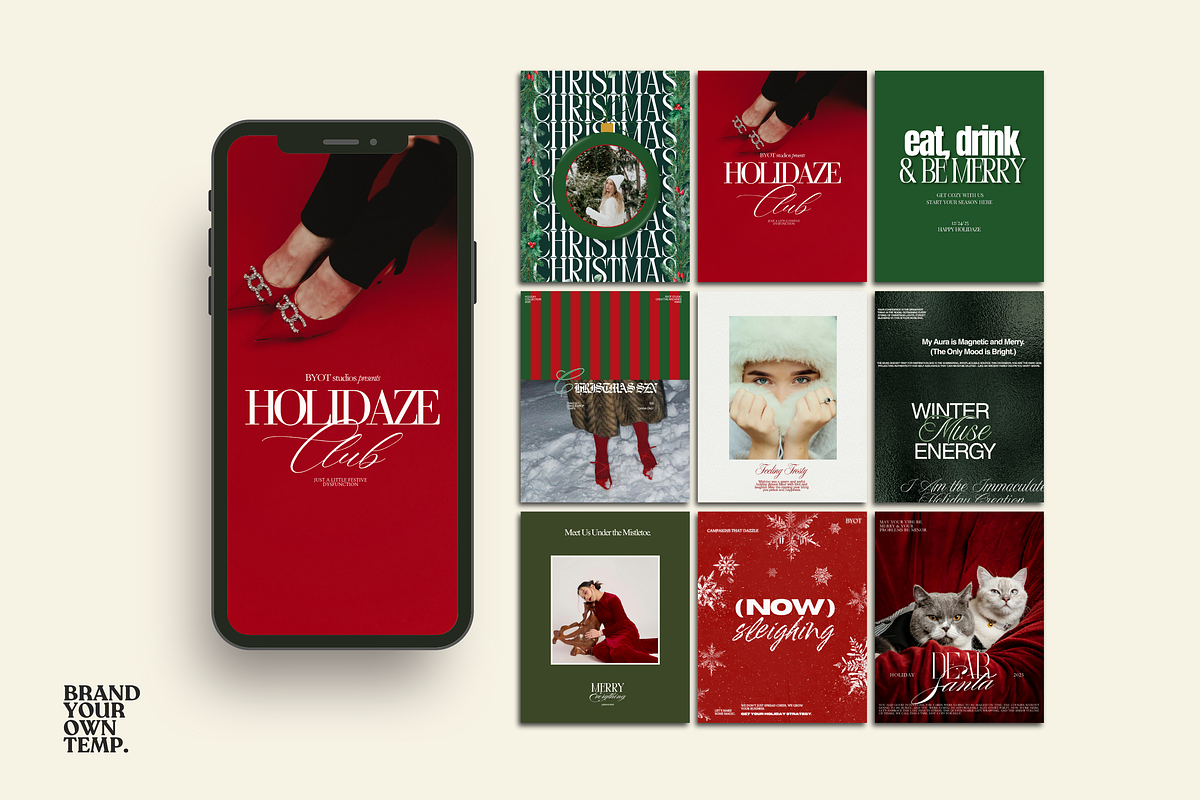 YULETIDE CHRISTMAS CANVA TEMPLATE preview 3