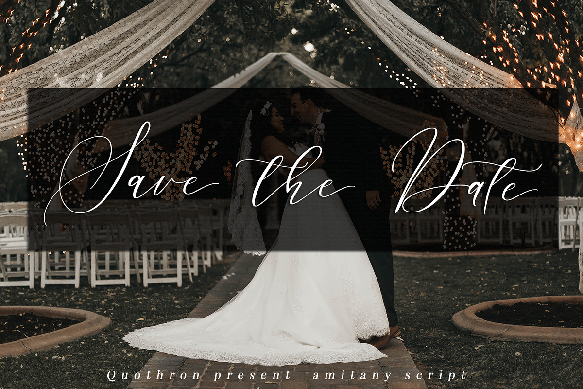 Amitany Script Font preview 6