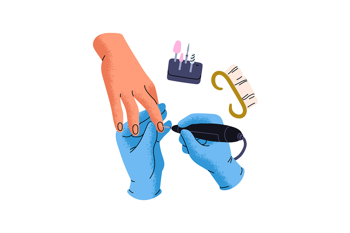 Female manicure, beauty tools set, an Illustration by PaperTrident (Photo 6 of 7)
