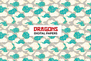 Chinese Dragon Digital Papers, a Pattern Graphic by ilonitta (Thumbnail 10 of 13)