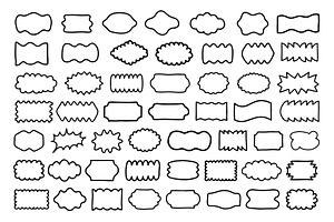 HAND DRAWN DOODLE SHAPES VECTOR SET