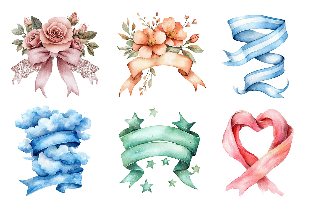 Nursery Ribbon Banner Clipart PNG, an Illustration by SinaCreation (Photo 4 of 5)