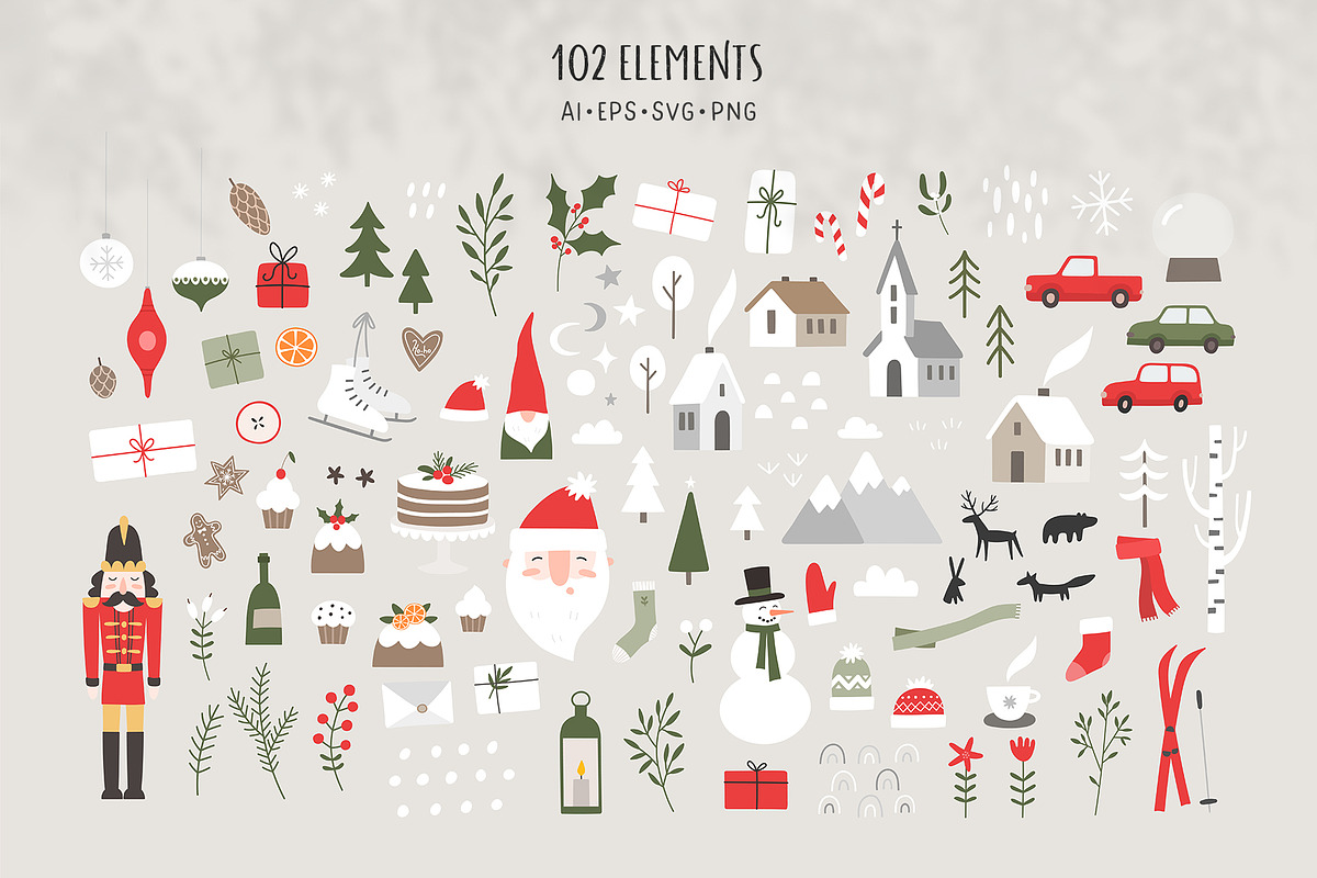 Scandi Christmas. Winter collection, a Seasonal Illustration by Kreker Kate (Photo 3 of 11)