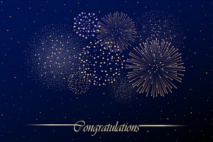 Firework show on night sky