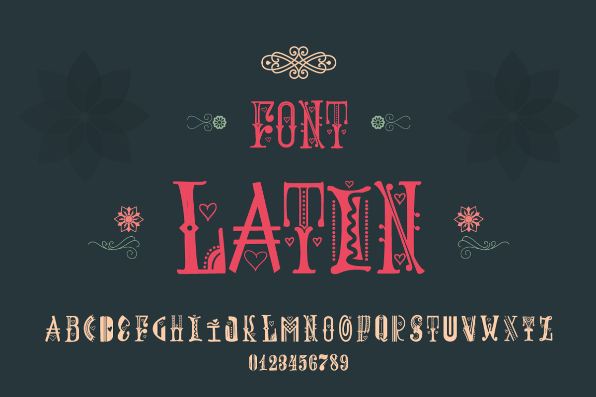 Decorative font - Spring