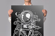 100 Astronaut Cartoon Designs Bundle, an Illustration by roach_graphic (Thumbnail 14 of 16)