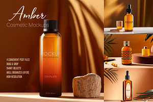 Bottle Cosmetic Mockups Set