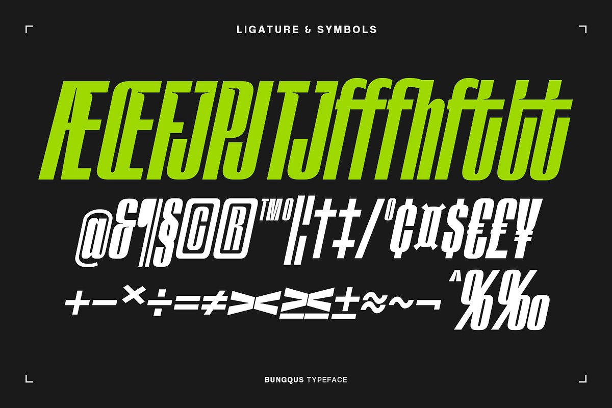 Bungqus - Condensed Display Font, a Sans Serif Font by Sekyra Lab (Photo 5 of 13)