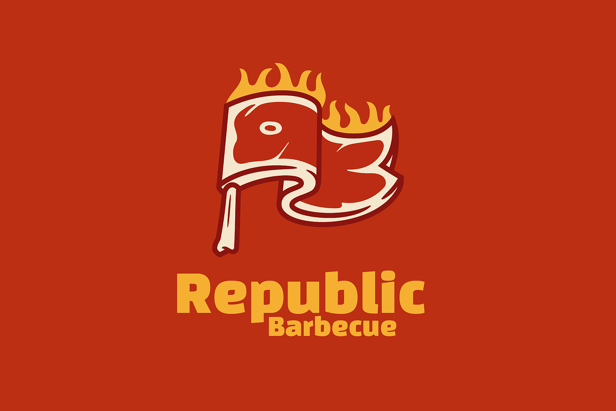 Republic Barbecue Logo Template, a Branding & Logo Template by Kreasi Malam (Photo 1 of 5)