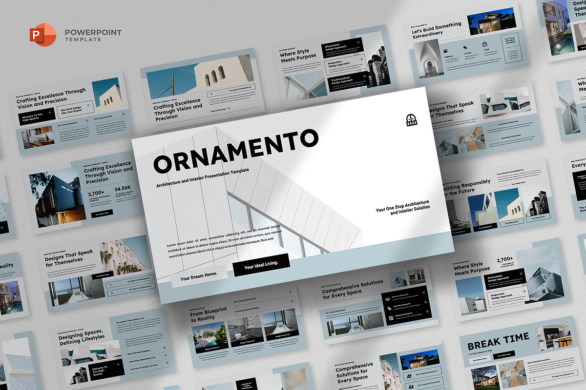 Architecture & Interior Powerpoint, a Presentation Template by fluffstudio (Photo 1 of 4)