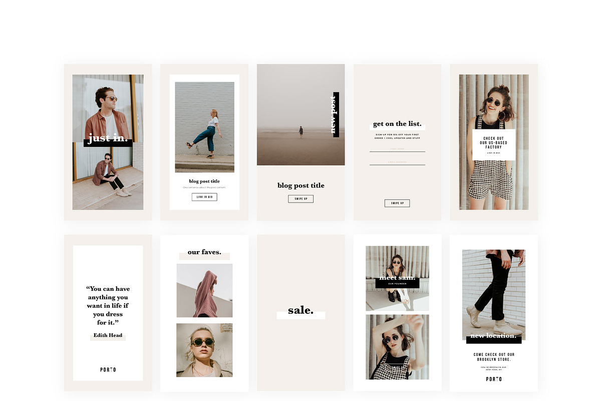 Porto Social Media Kit, a Social Media Template by The Blog Stop (Photo 11 of 11)