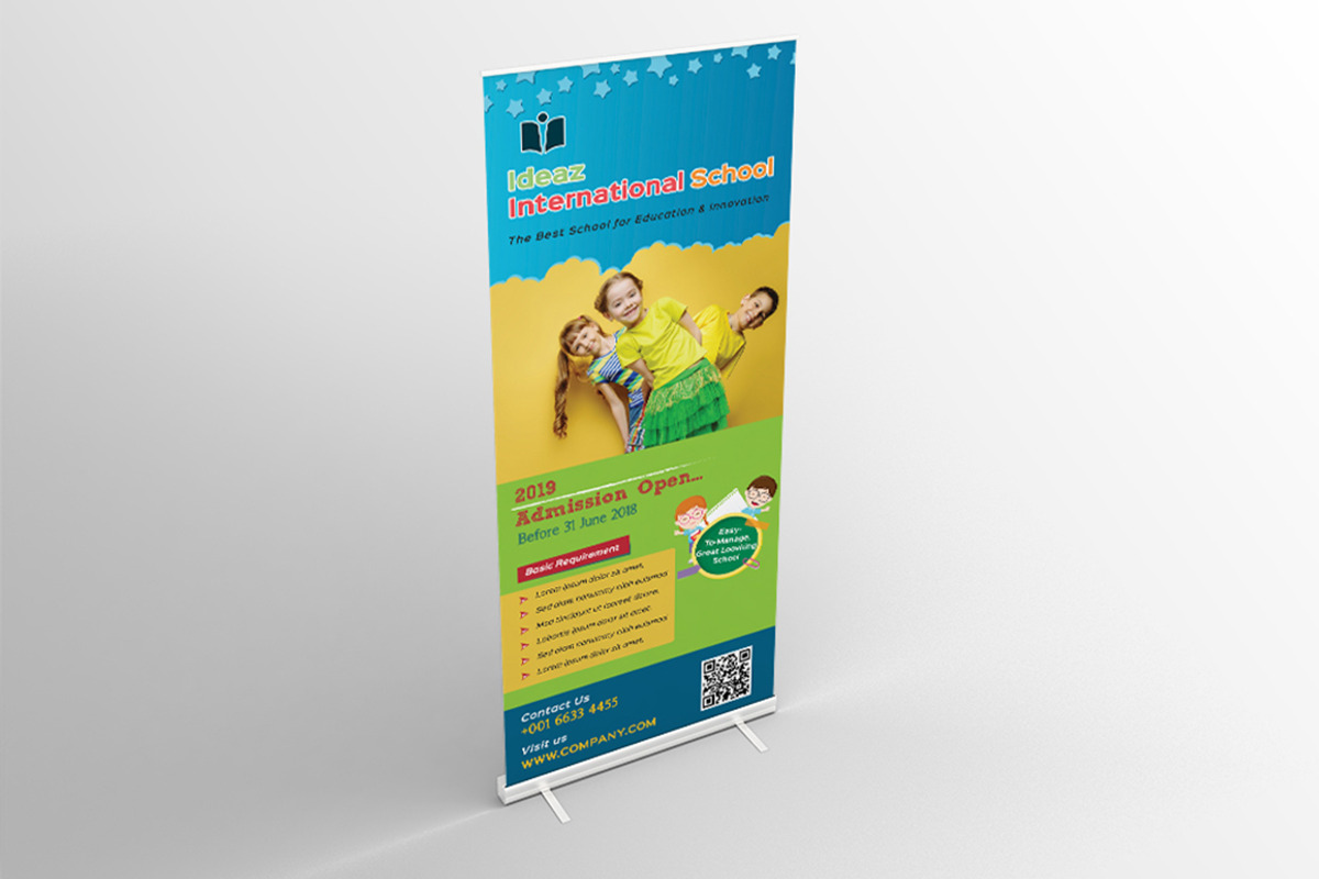School Education Roll-Up Banner Sign, a Flyer Template by ideaz_sabbir (Photo 4 of 9)