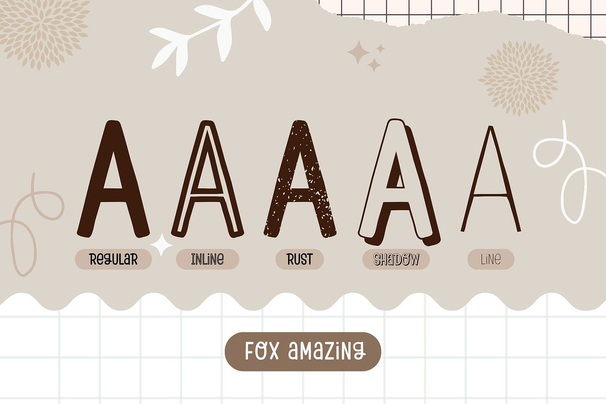 Fox Amazing : 5 Font Styles, a Handwritten Font by Fox7 By Rattana (Photo 2 of 14)