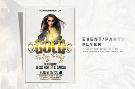 Gold Friday Party Flyer