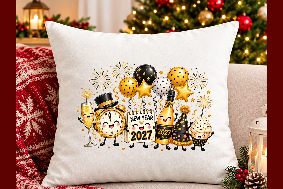 Sparkling New Year 2027 Celebration, a Seasonal Illustration by Printable Design Store (Photo 3 of 5)