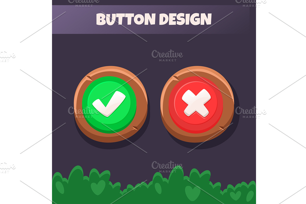 Game button design button design YES, a Graphic by BabySofja