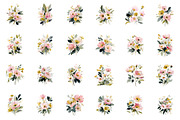 summer garden watercolor clipart, an Illustration by DreamCafeArt (Thumbnail 2 of 8)